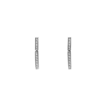 Boucles d'oreilles Isabelle Barrier en or blanc et diamants naturels